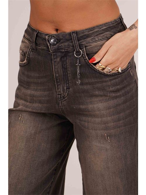 Jeans palazzo Luckylu Milano | PA09DEBLACK DENIM